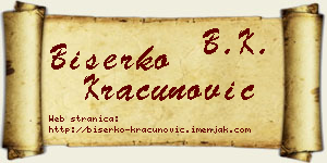 Biserko Kračunović vizit kartica